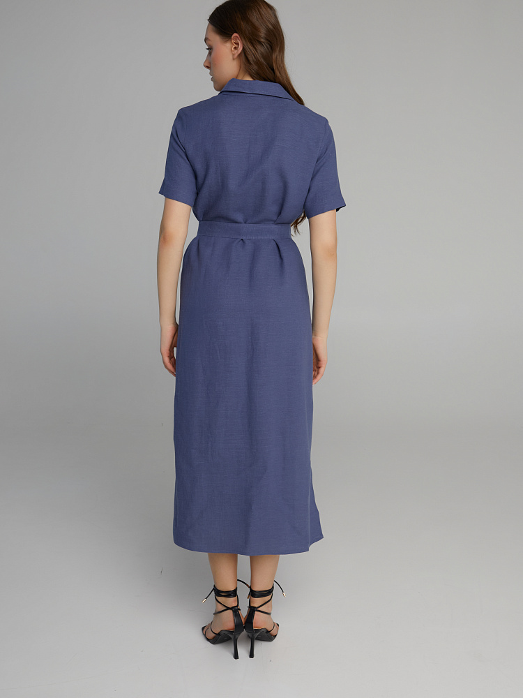 Платье изо льна Sonet Дымчато-синий_12998