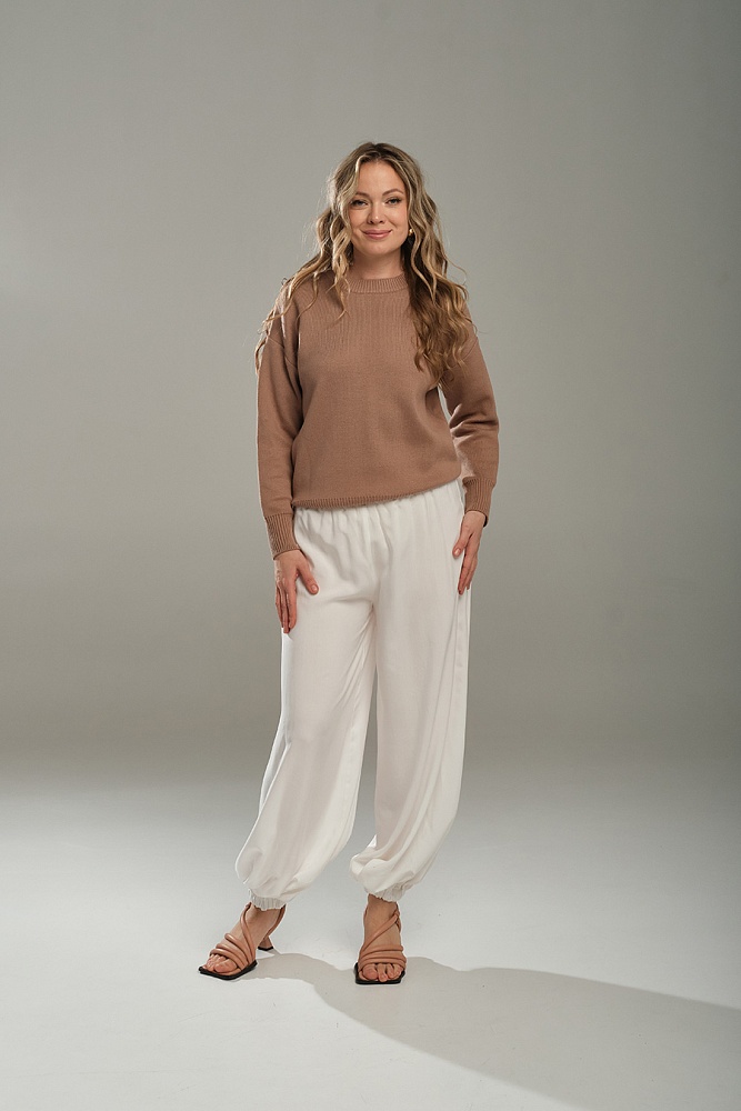 Брюки из вискозы Wedding Молочный_19000