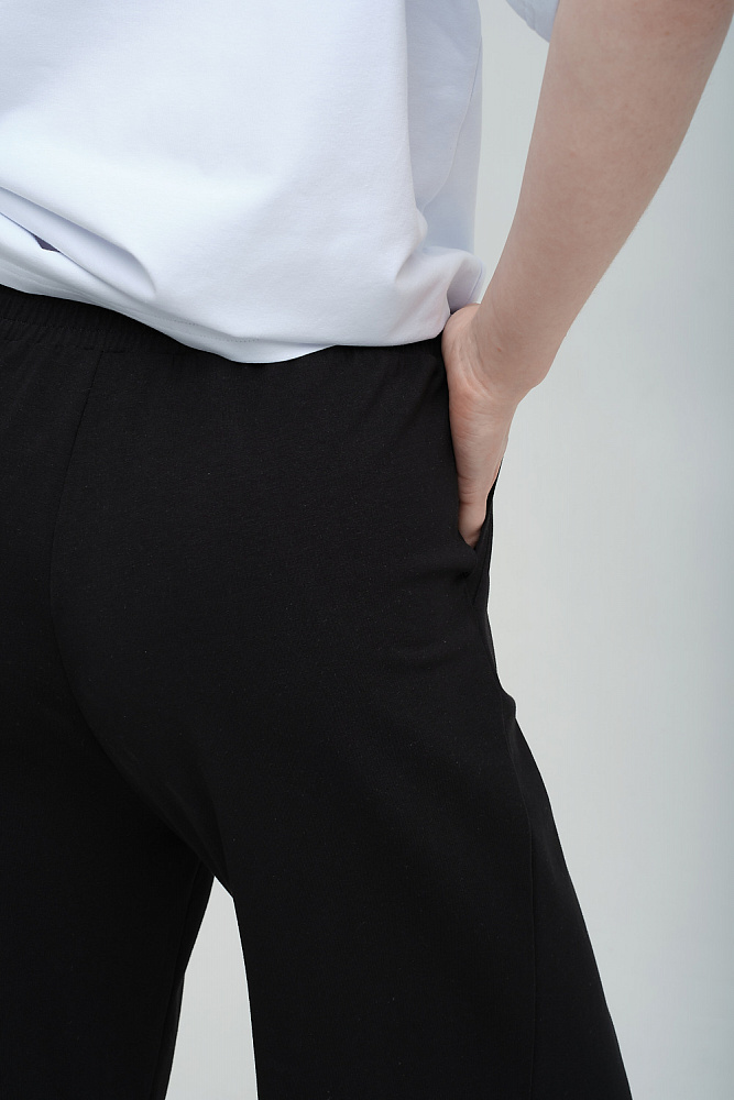 Брюки из эластичного хлопка с карманами Bloom Черный_8700