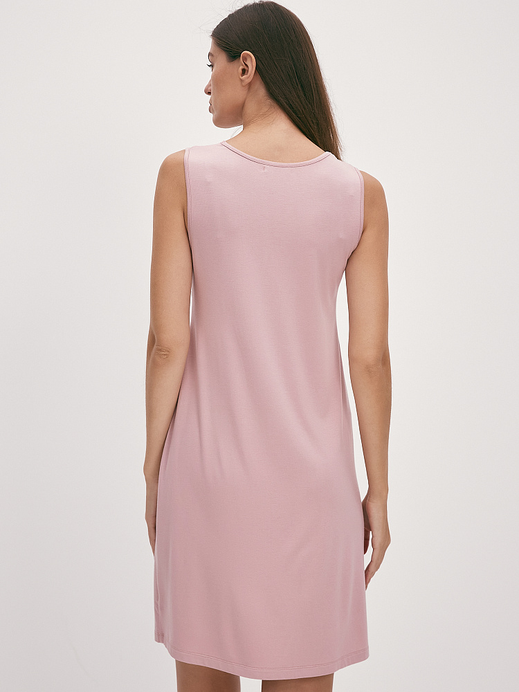 Сорочка из вискозы с кружевом Natali Сухая роза_12897