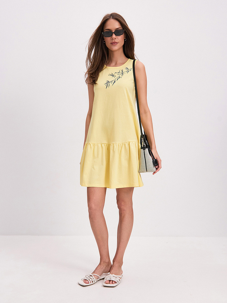 Платье из хлопка Color Print Желтый_15093