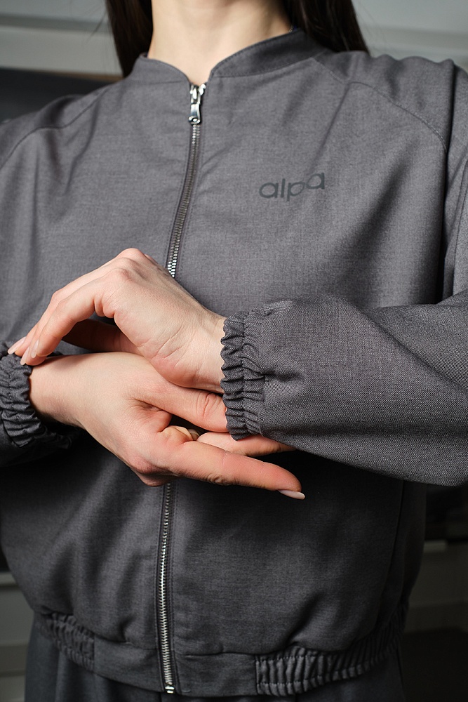 Бомбер Chic Серый_19309