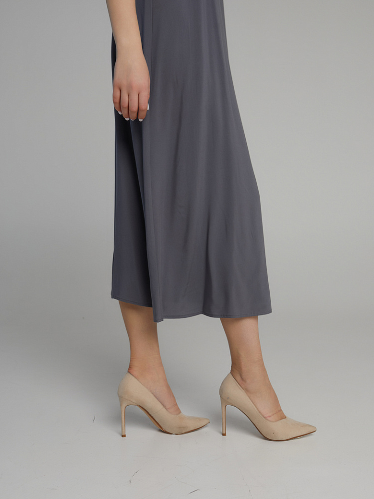 Сорочка из струящегося штапеля Pretty Стальной_10157