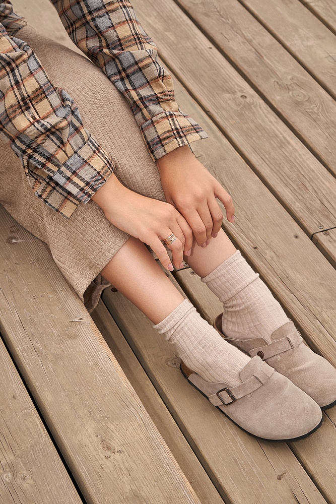 Рубашка в клетку из хлопка City Plus Бежево-коричневая клетка_16432