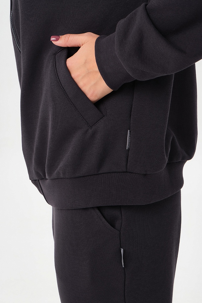 Худи на молнии из футера Art place Графит_16809