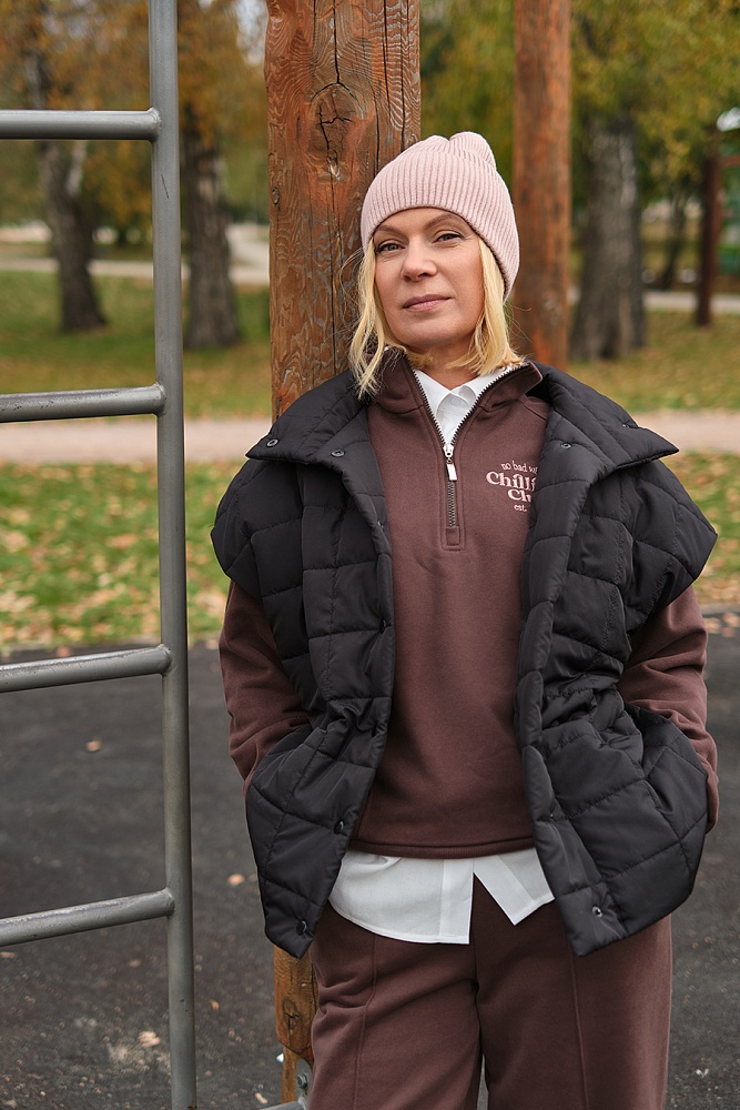 Свитшот из футера Jessie Шоколад_17820