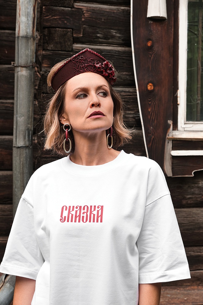 Футболка из хлопка Сказка Белый_17044