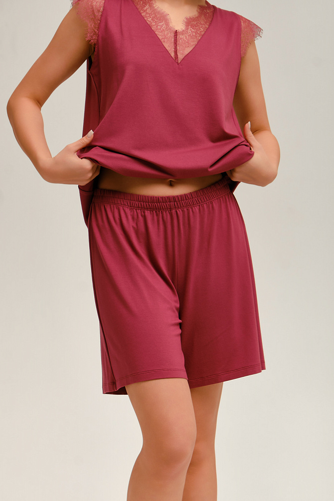 Шорты из вискозы Lili Малиновый_12825
