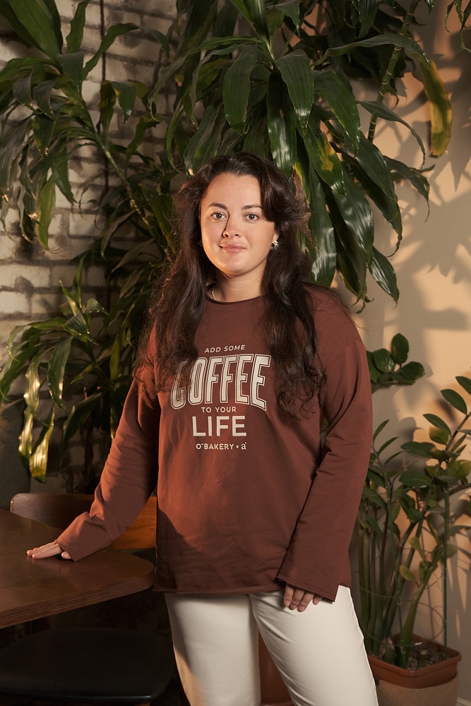 Лонгслив из эластичного хлопка Espresso Коричневый/Life _16460