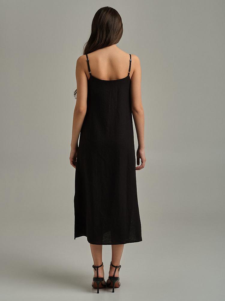 Сарафан изо льна Sonet Черный_9931