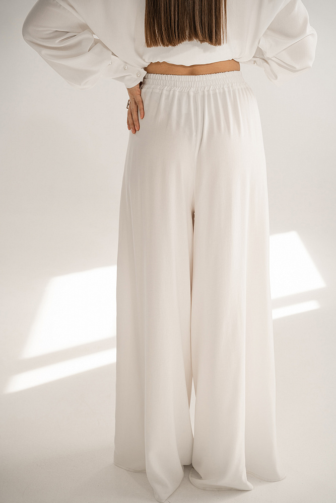 Брюки широкие Wedding Молочный_15497