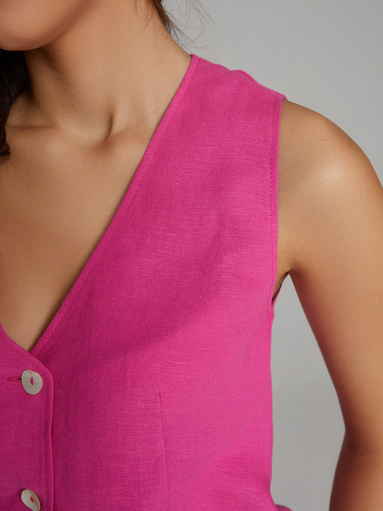 Жилет изо льна Sonet Фуксия_10390