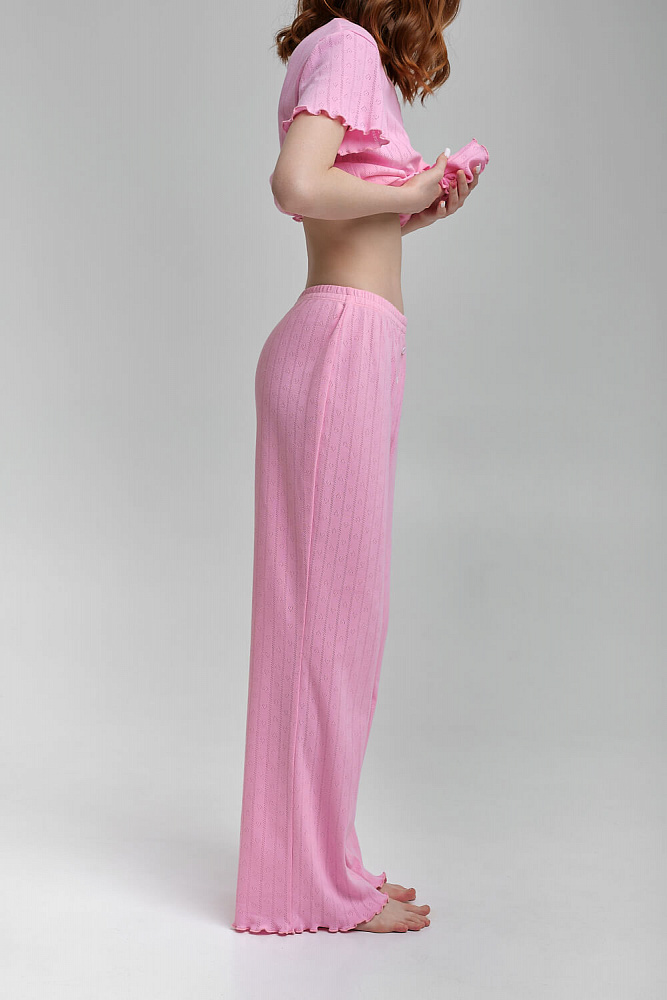 Брюки из хлопка Alisa Розовый_8984
