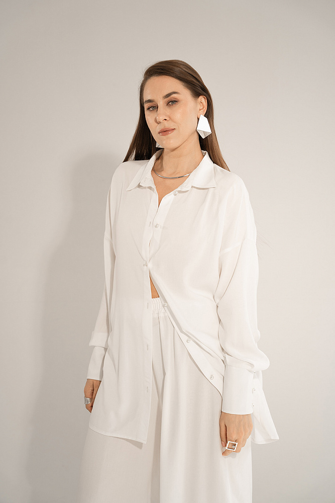 Рубашка удлиненная Wedding Молочный_15519