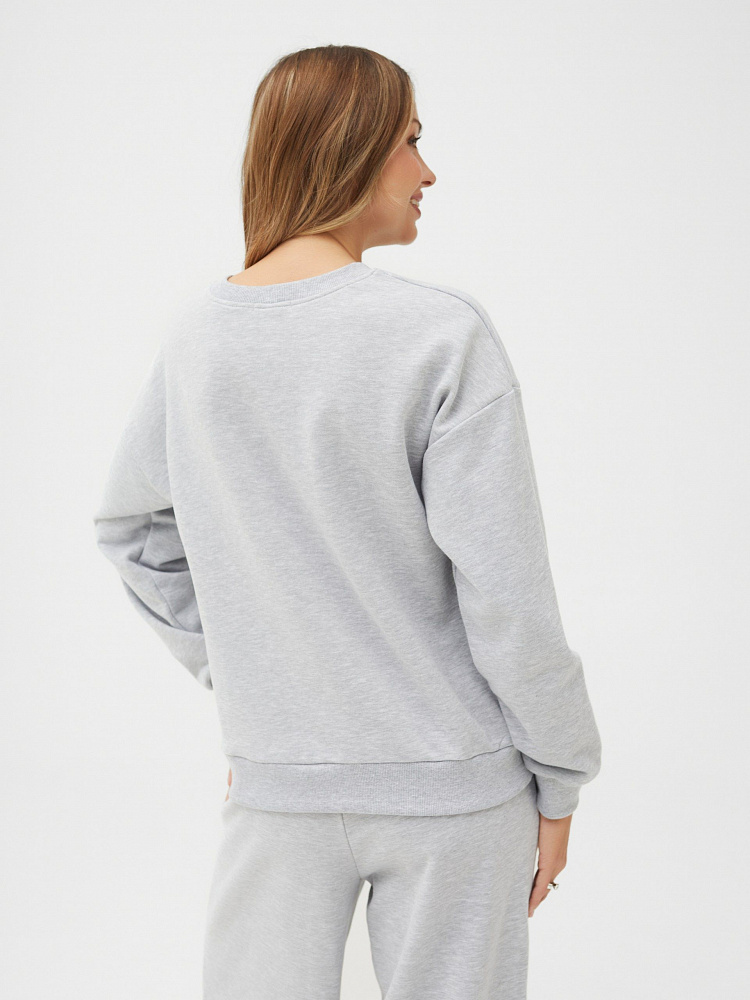 Свитшот из футера Jessy Серый/меланж_11402