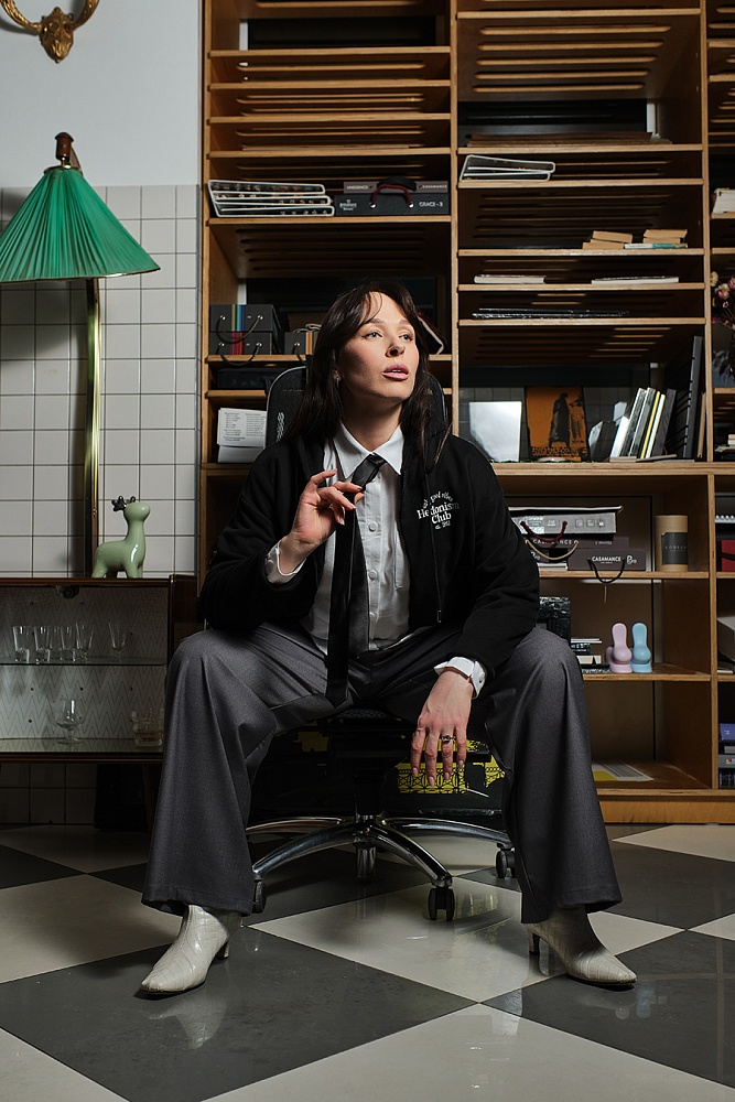 Бомбер из футера Jessy Черный_19174