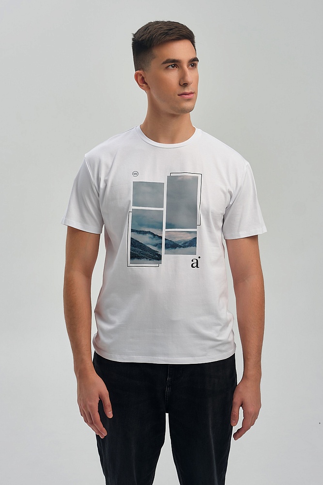 Футболка мужская с принтом Altai man Белый/Туман_16763