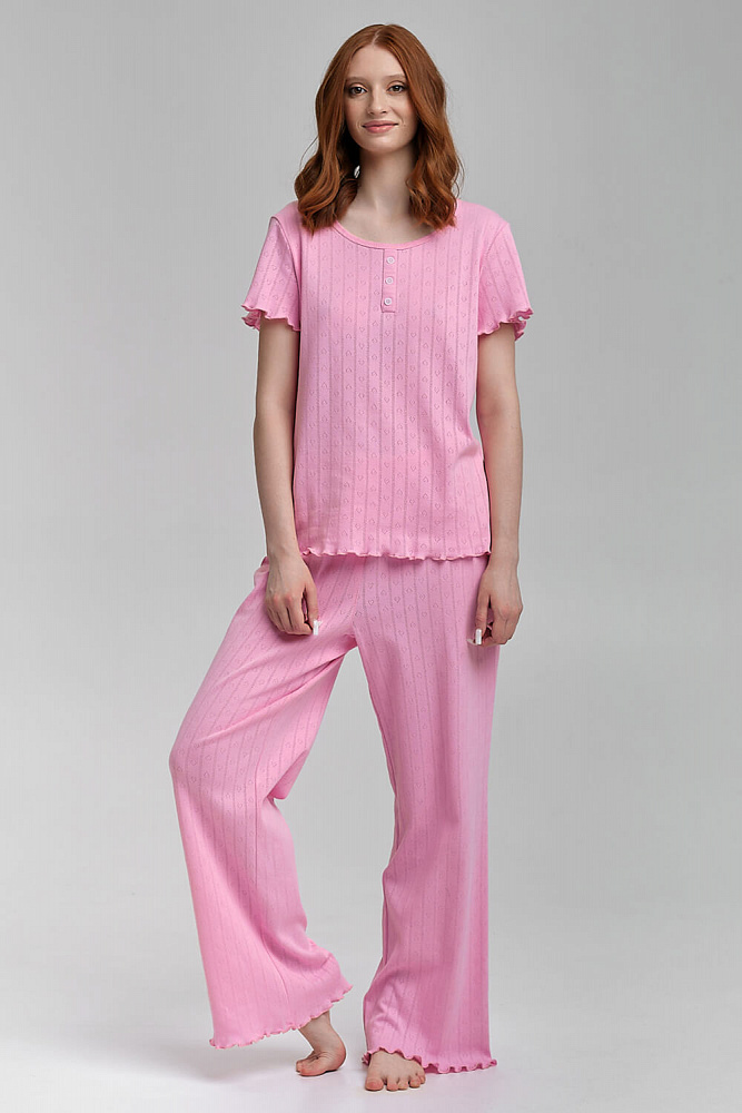 Брюки из хлопка Alisa Розовый_8983