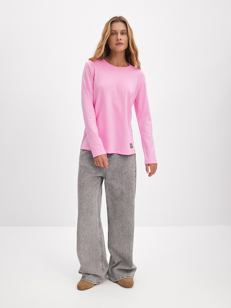 Лонгслив из эластичного хлопка Bloom Розовый_13347