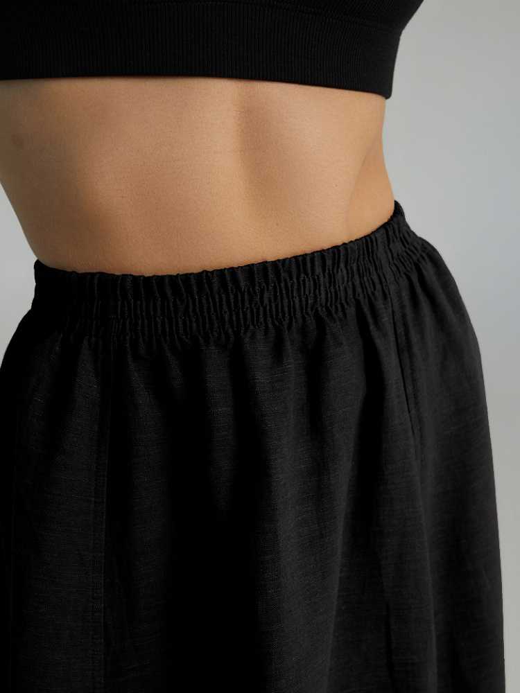 Юбка изо льна Sonet Черный_11157