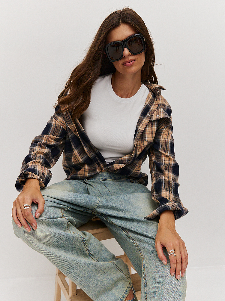 Футболка белая трикотажная в рубчик Basic _12838