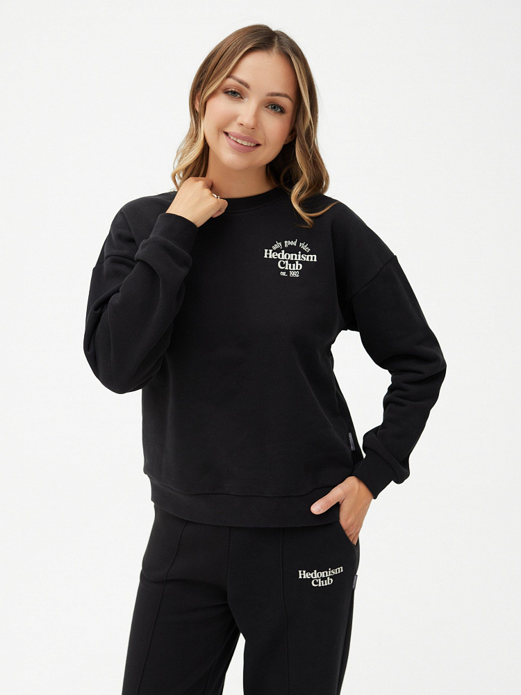 Свитшот из футера Jessy Черный_11394