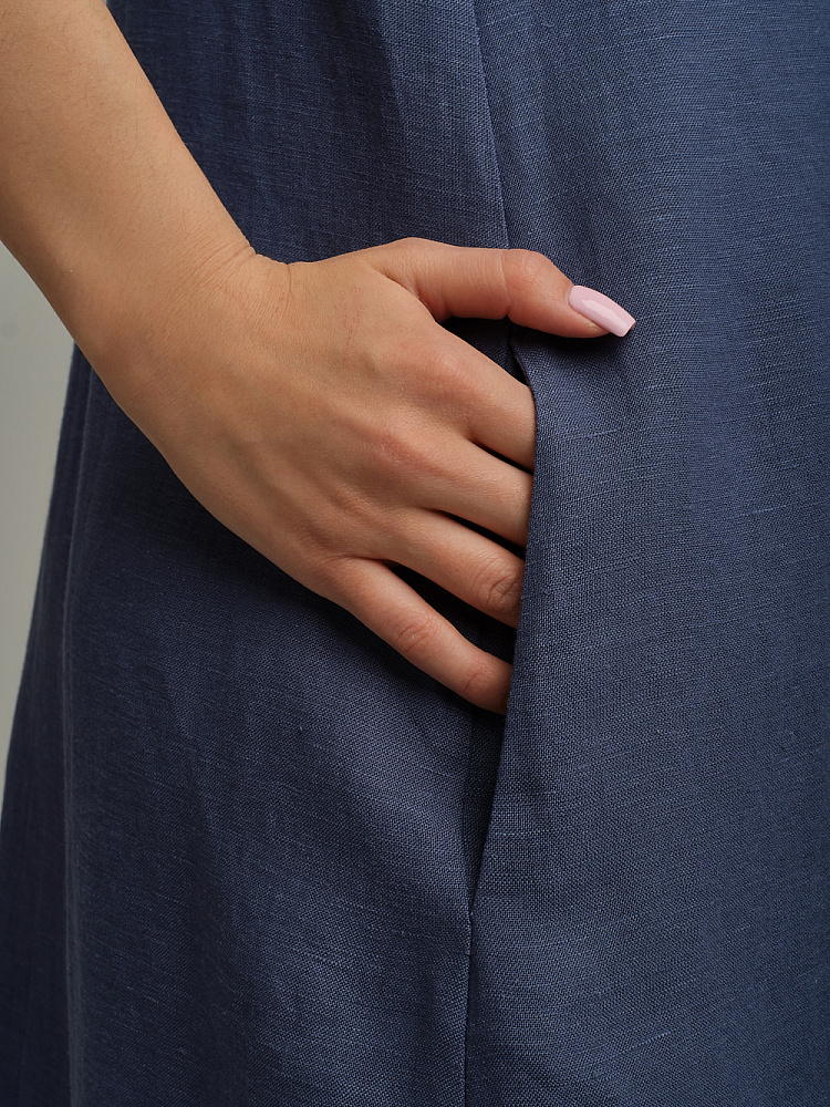 Платье изо льна Sonet Дымчато-синий_9816