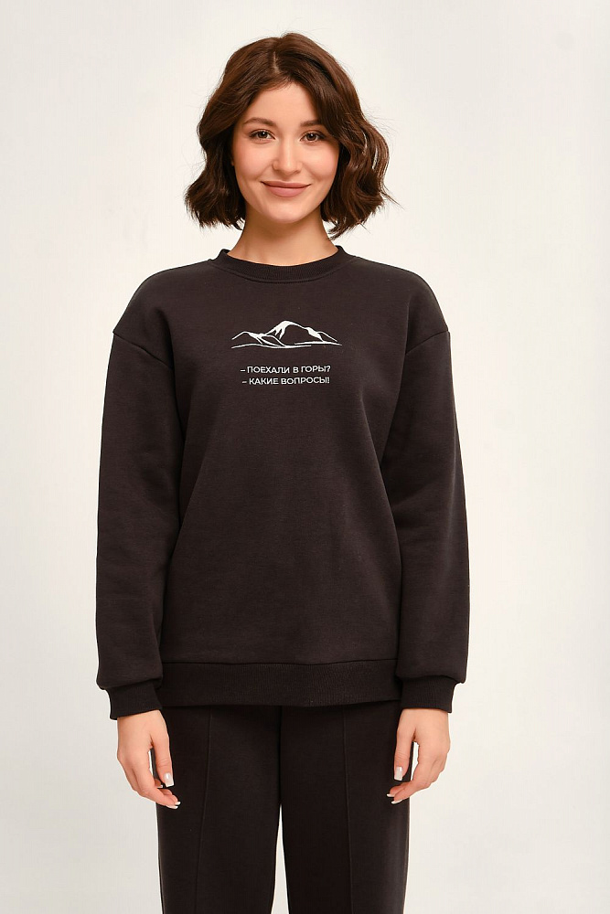 Свитшот с начесом Lori Графит_12697