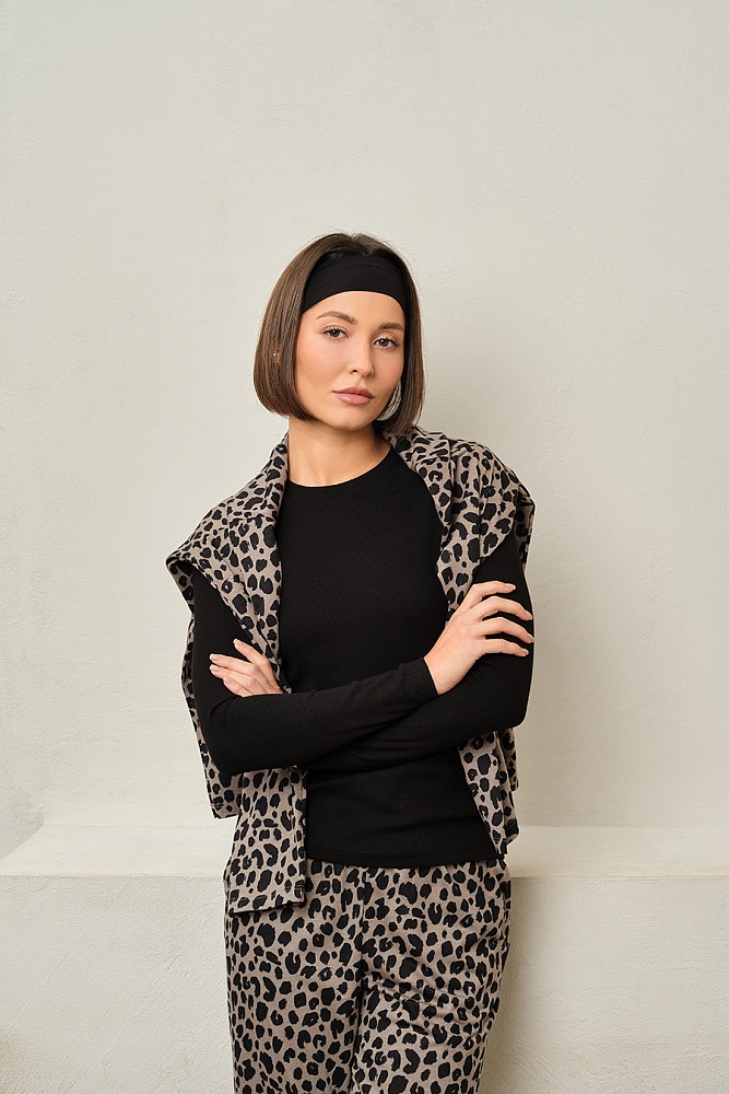 Бриджи Kris Серый леопард_17431