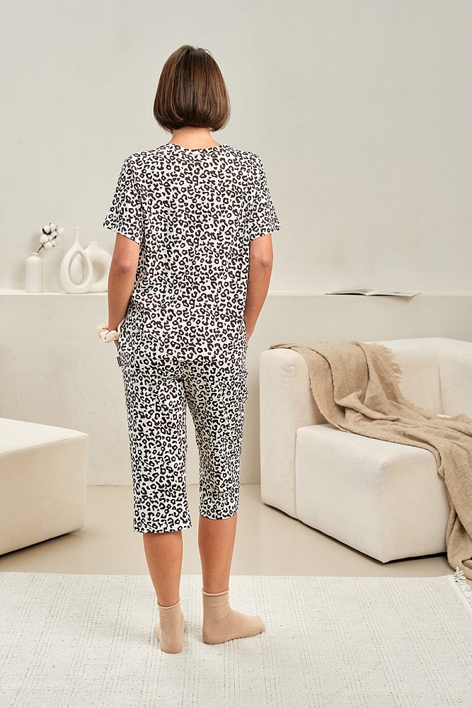 Бриджи Kris Молочный леопард_17332