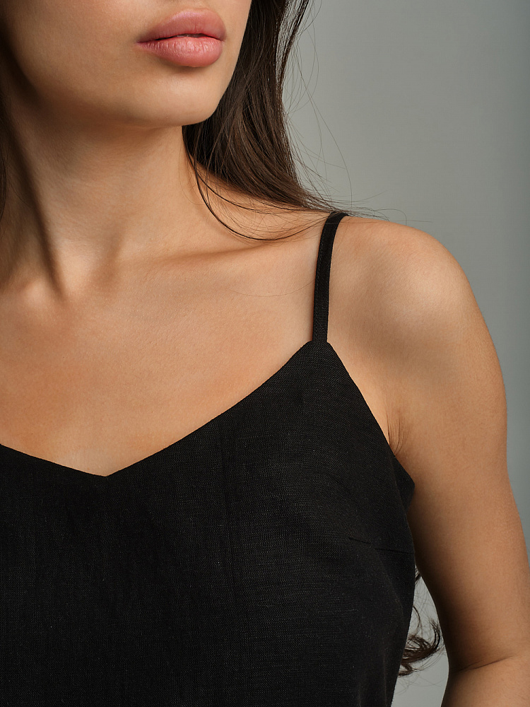 Топ изо льна Sonet Черный_9889