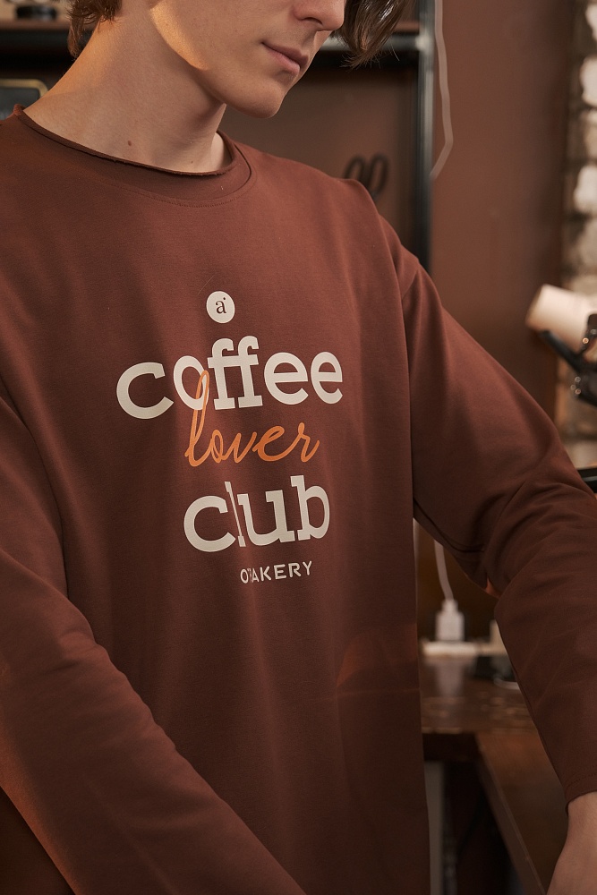 Лонгслив из эластичного хлопка Espresso Коричневый/Club_16472
