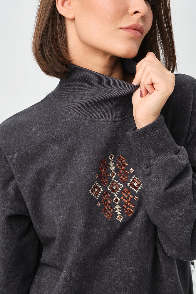 Лонгслив из футера Future Серый туман_17236