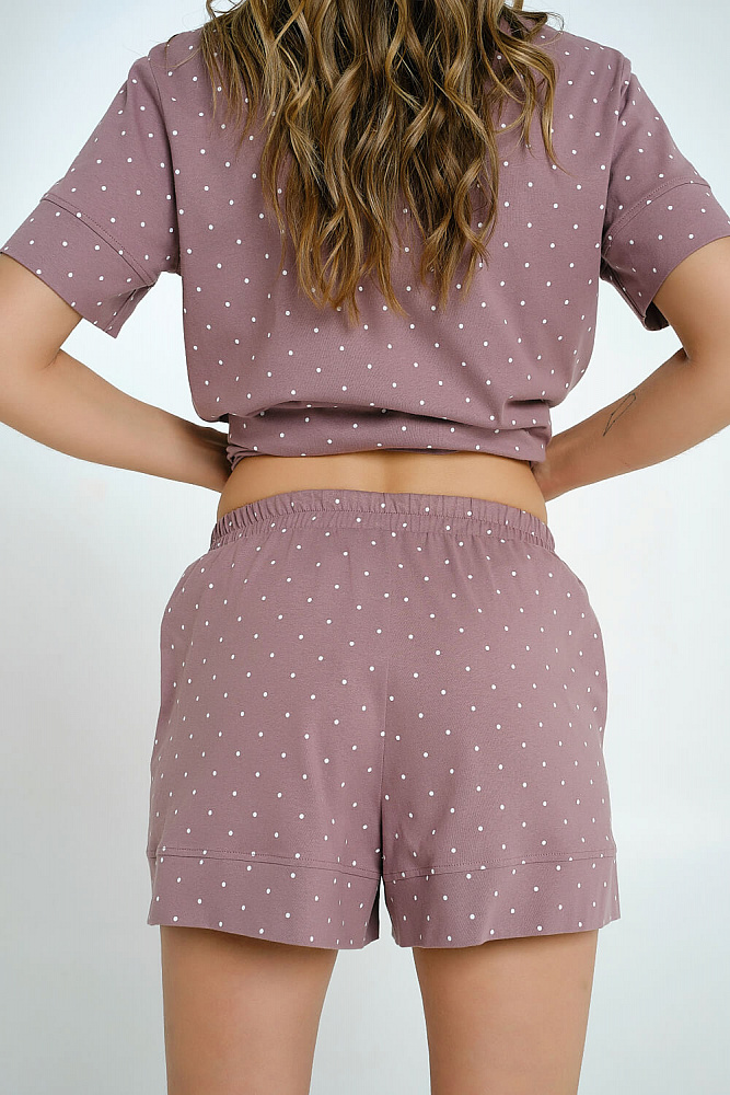 Шорты домашние из хлопка горох Slow beauty_7435