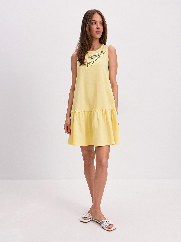Платье из хлопка Color Print Желтый_15090