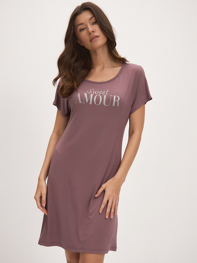 Платье из вискозы с кружевом Peris Лиловый_13375