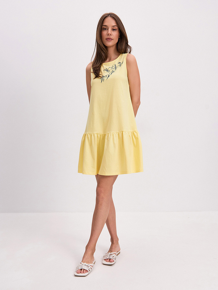 Платье из хлопка Color Print Желтый_15091