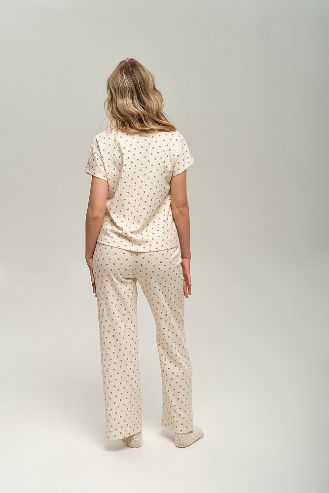 Футболка из хлопка Alisa Кофейные сердечки_18166