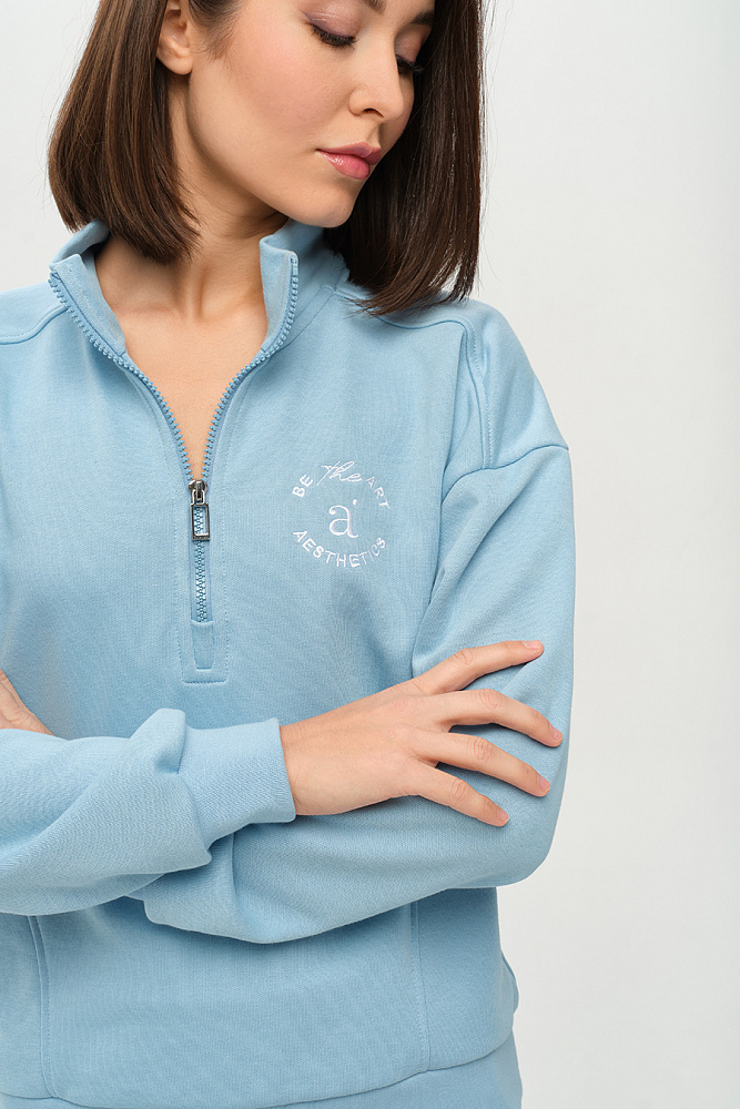 Свитшот из футера Art place Голубой_14419