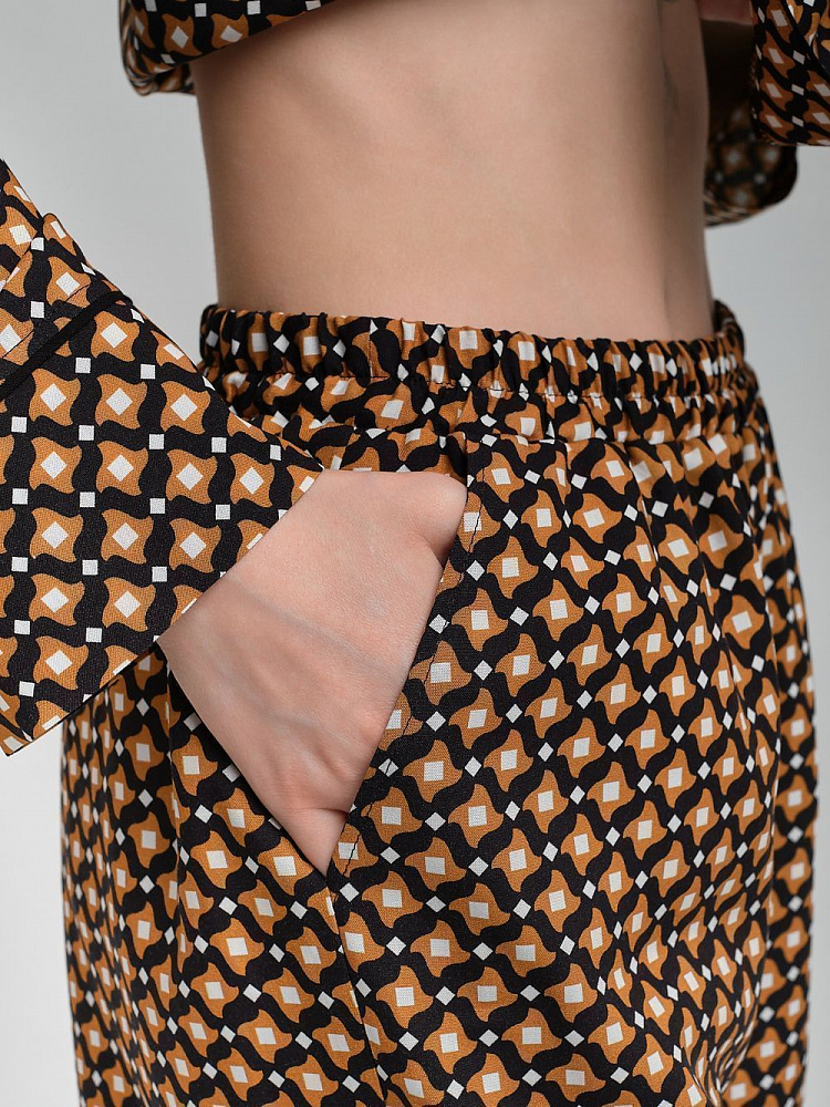 Шорты из струящегося штапеля Pretty Каштановый_12396