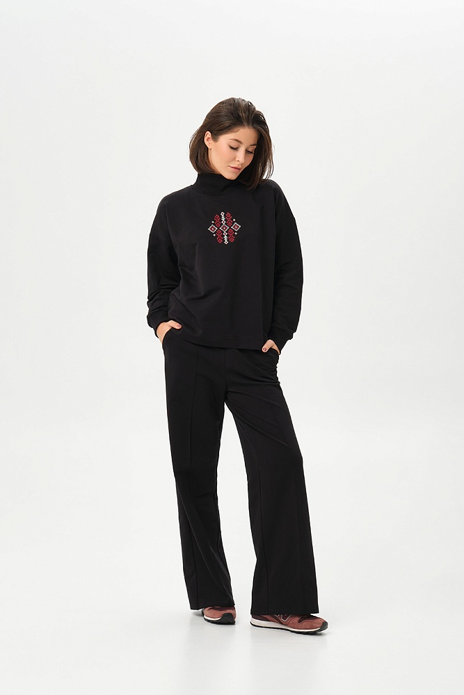 Лонгслив из футера Future Черный_17219