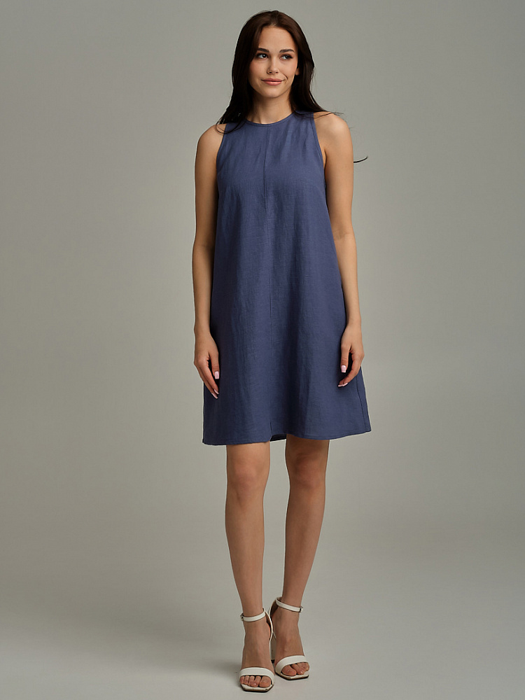 Платье изо льна Sonet Дымчато-синий_9815