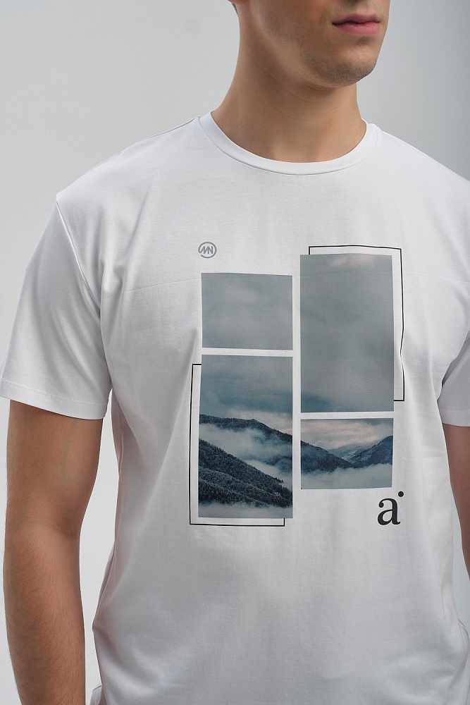 Футболка мужская с принтом Altai man Белый/Туман_16764