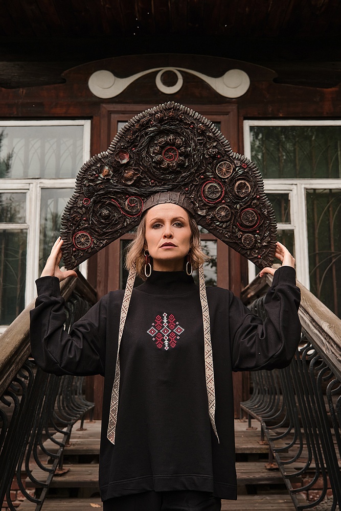 Лонгслив из футера Future Черный_17220