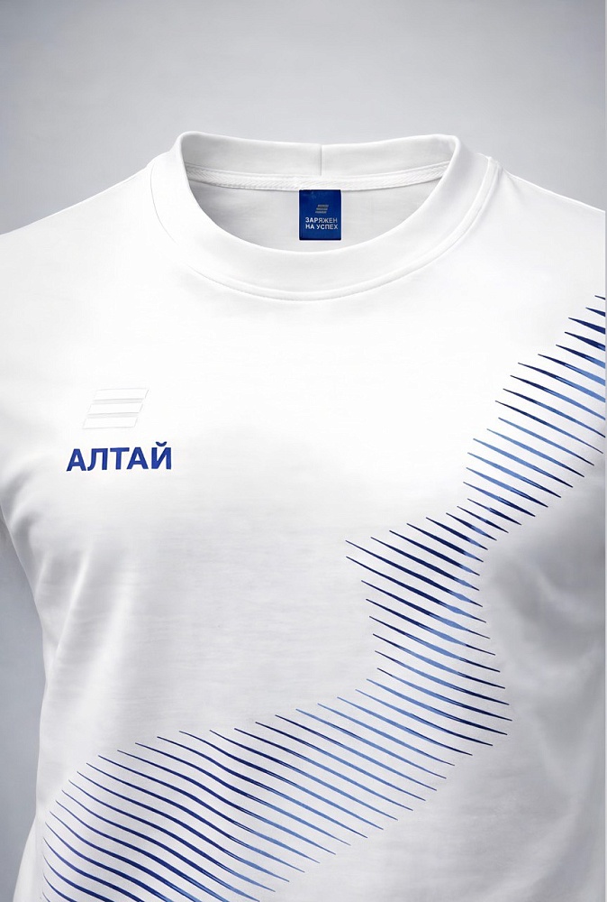 Футболка из хлопка с лайкрой унисекс ВТБ Алтай Белый_18497