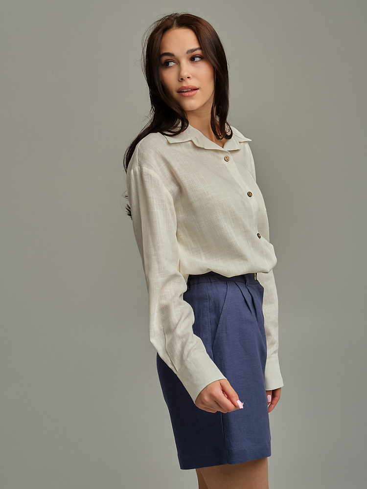 Шорты изо льна Sonet Дымчато-синий_10310