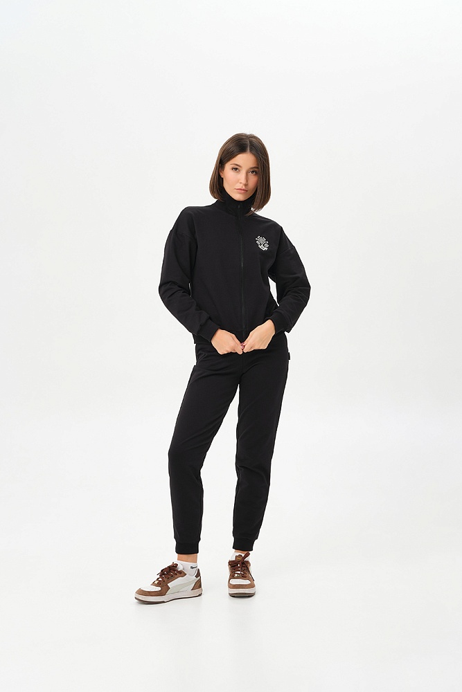 Свитшот на молнии из футера 2х нитка Future Черный_17207