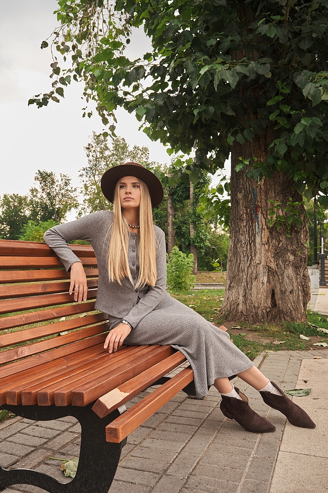 Юбка Cozy Soft Серый меланж_16380