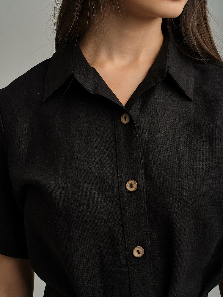 Платье изо льна Sonet Черный_10382