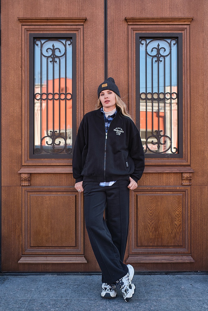 Брюки из футера Jessie Черный_17843